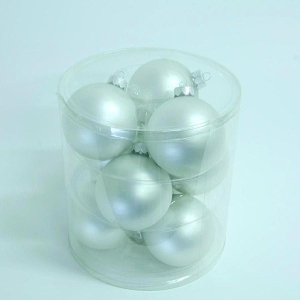 SET 9 SFERE VETRO MM.90SAT. BIANCO SET 9 SFERE VETRO MM.90SAT. BIANCO