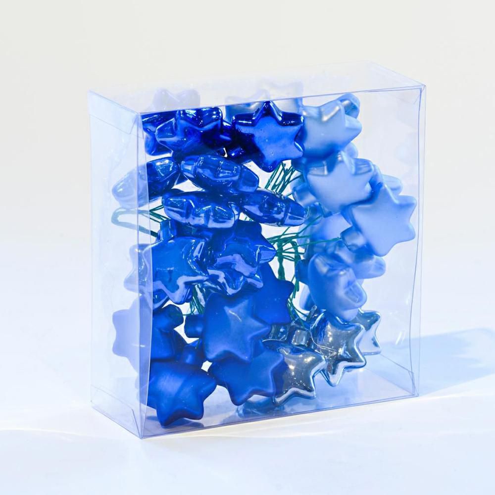 SET 36X6 STELLE VETRO MM.30 CON FILO MIX BLU HIGHLIGHT