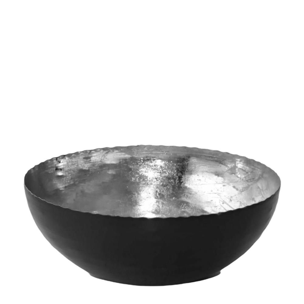 CIOTOLA METALLO TONDA D.20 CM ARGENTO ANTICATO