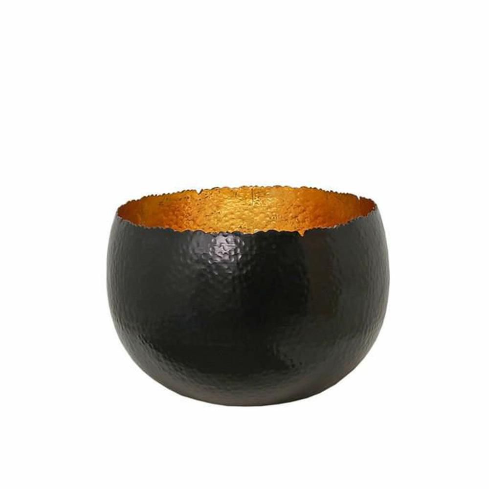 VASO METALLO TONDO D.20 CM ORO/NERO