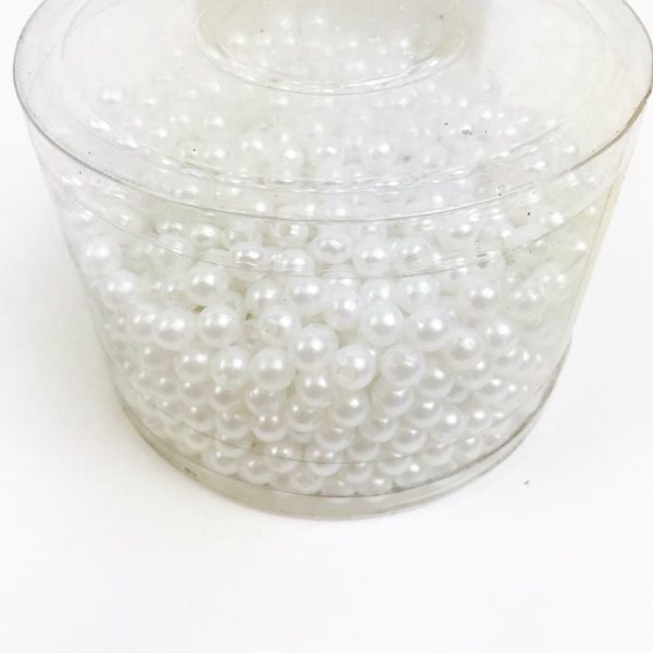 PERLINE ORNAMENTALI D.0,8 CM CONF.PZ.1200 BIANCO