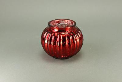 PORTATEALIGHT VETRO LAV. SFERA D.13,5 ROSSO