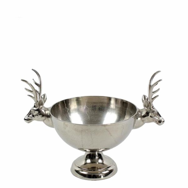 CHAMPAGNERA BOWL 74X47 CM H.54 CM -DEER- ARGENTO CHAMPAGNERA BOWL 74X47 CM H.54 CM -DEER- ARGENTO
