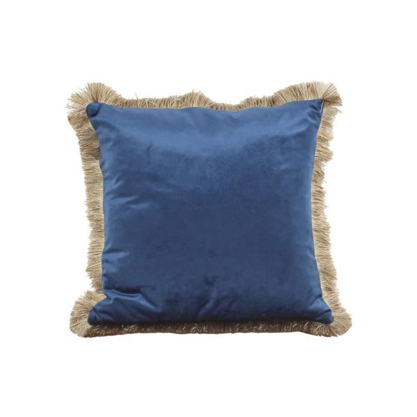 CUSCINO POLIESTERE C/FRANGE 45X45 CM BLU CUSCINO POLIESTERE C/FRANGE 45X45 CM BLU