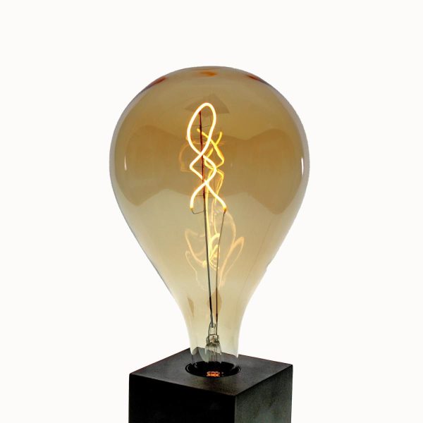 LAMPADINA C/LED SPIRALE16X28 CM NERO/AMBRA LAMPADINA C/LED SPIRALE16X28 CM NERO/AMBRA