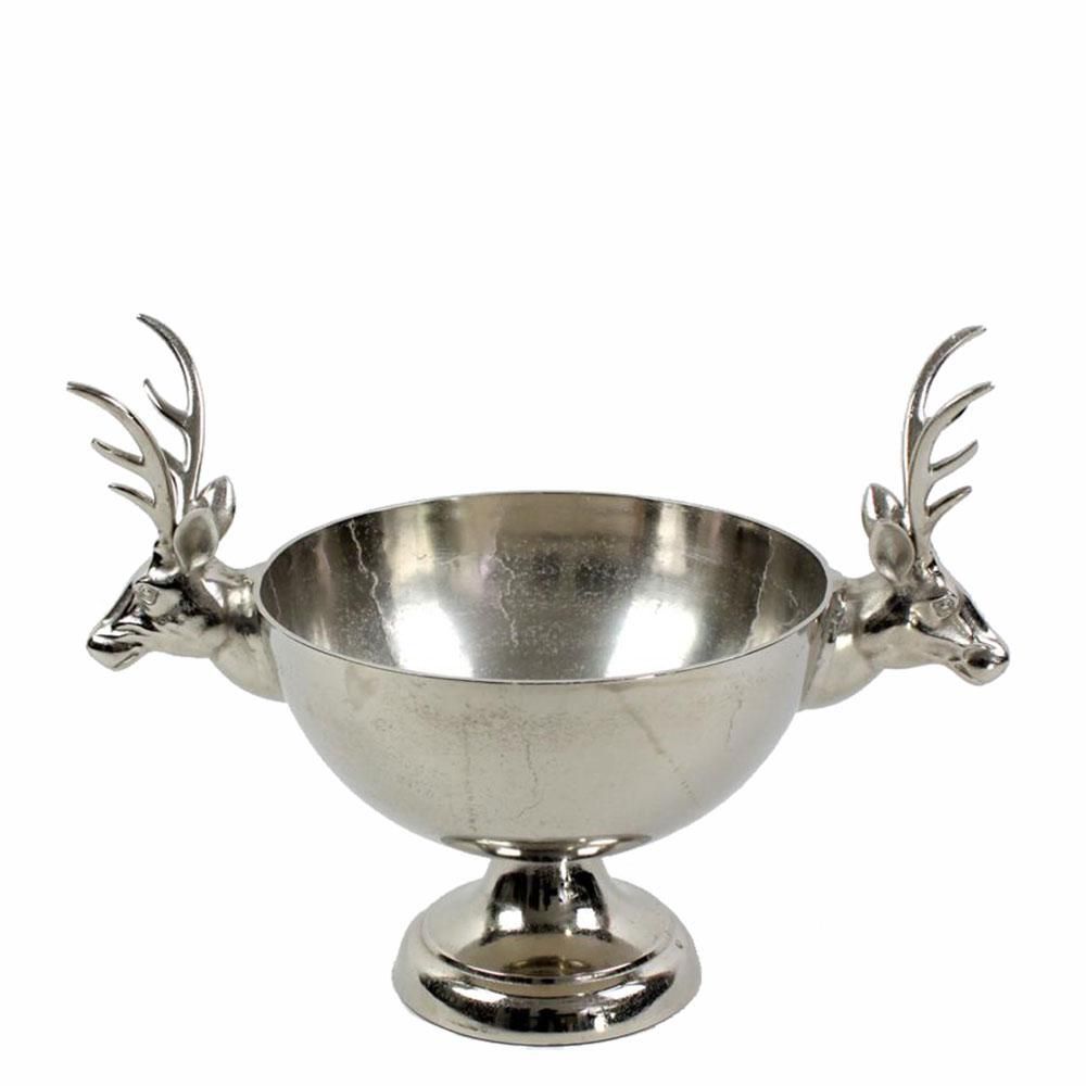 CHAMPAGNERA BOWL 84X55 CM H.67 CM -DEER- ARGENTO CHAMPAGNERA BOWL 84X55 CM H.67 CM -DEER- ARGENTO