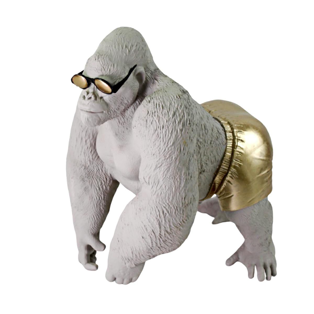 GORILLA POLIRESINA 48X36 CM H.49 CM GRIGIO