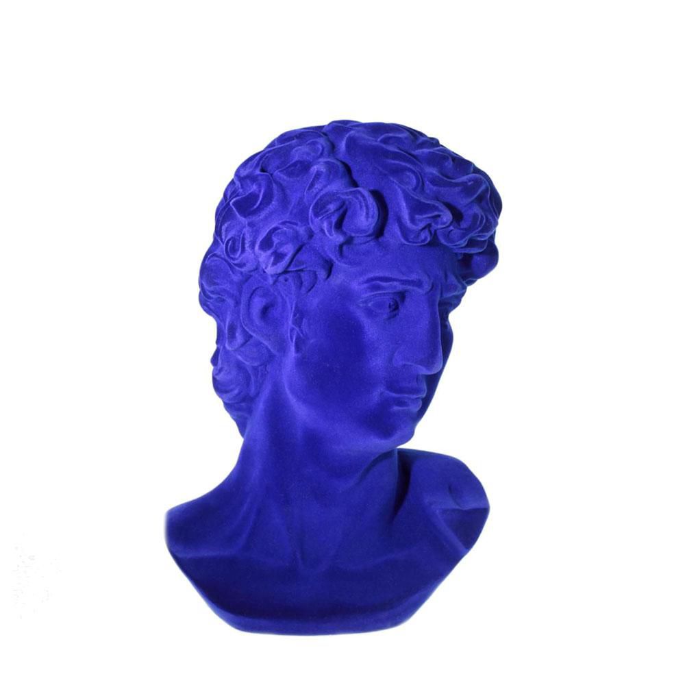 TESTA DECORATIVA POLIRESINA 20X15 CM H.30 CM -DAVID- BLU TESTA DECORATIVA POLIRESINA 20X15 CM H.30 CM -DAVID- BLU