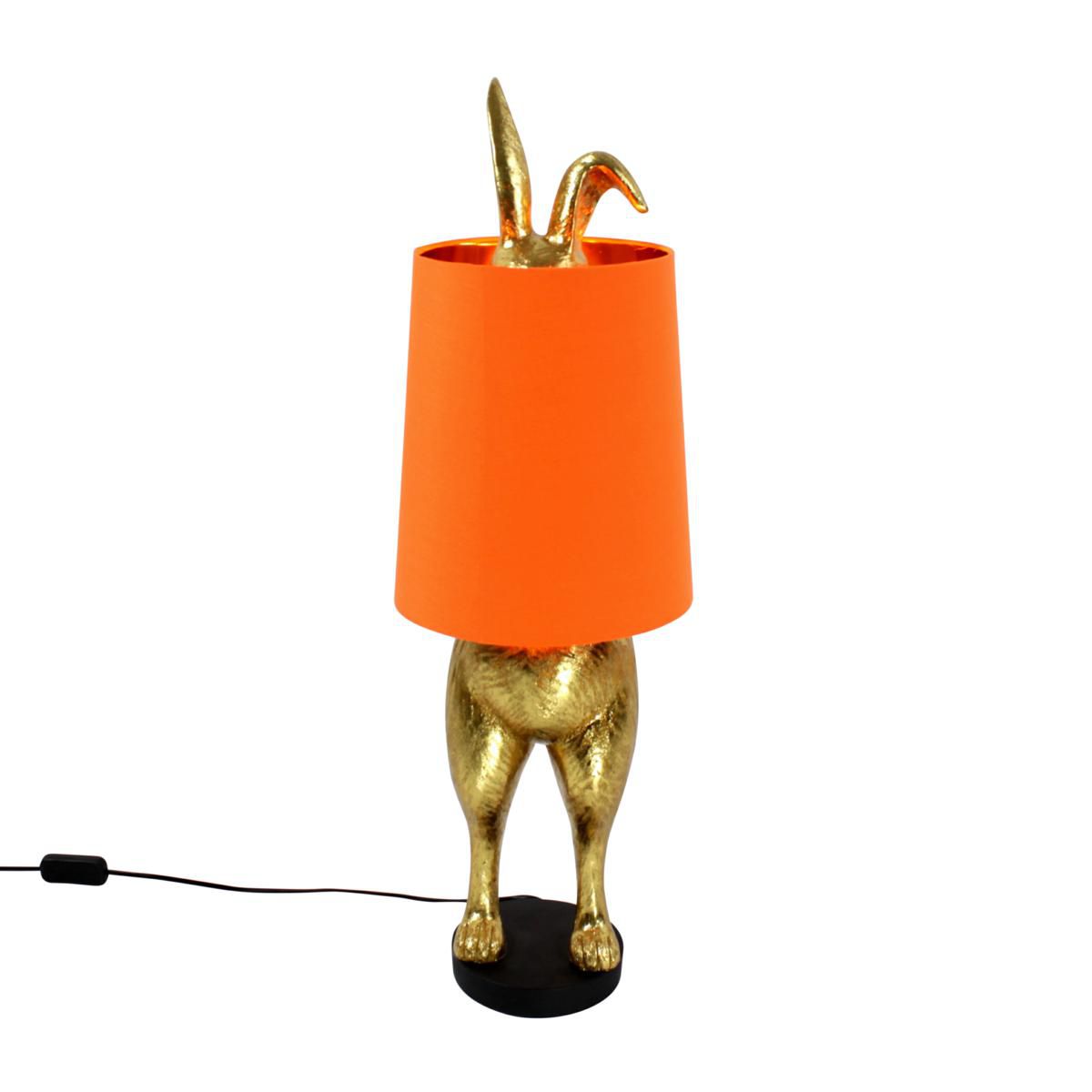 LAMPADA D/TAVOLO -CONIGLIO- D.24 H74 CM ORO/ARANCIO LAMPADA D/TAVOLO -CONIGLIO- D.24 H74 CM ORO/ARANCIO