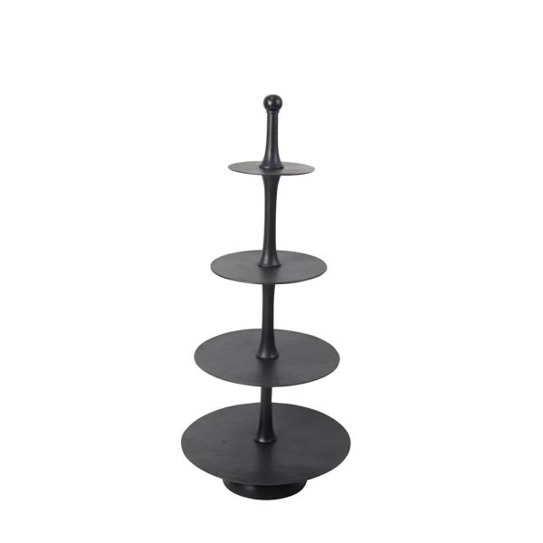 ETAGERE METALLO 4 RIPIANI D.55 CM H.123 CM NERO ETAGERE METALLO 4 RIPIANI D.55 CM H.123 CM NERO