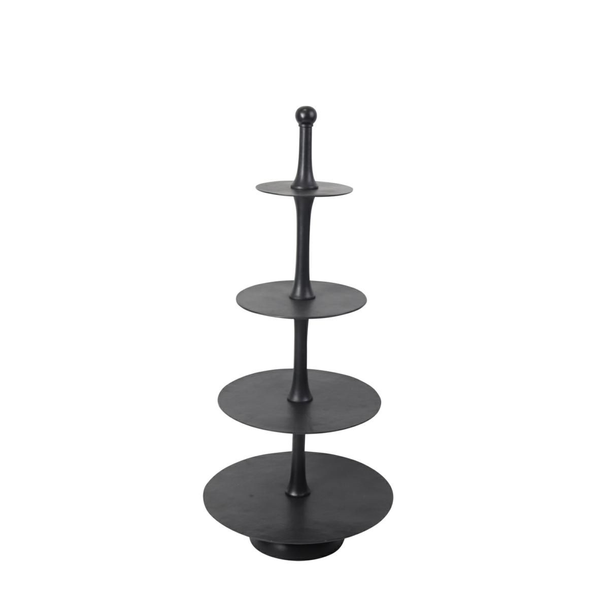 ETAGERE METALLO 4 RIPIANI D.55 CM H.123 CM NERO ETAGERE METALLO 4 RIPIANI D.55 CM H.123 CM NERO