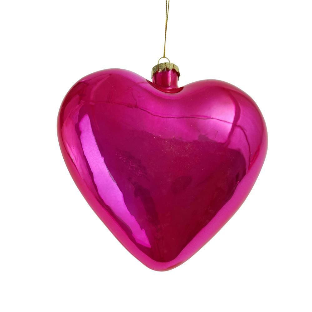 CUORE VETRO PERLATO D/APPENDERE CM.15 FUXIA CUORE VETRO PERLATO D/APPENDERE CM.15 FUXIA