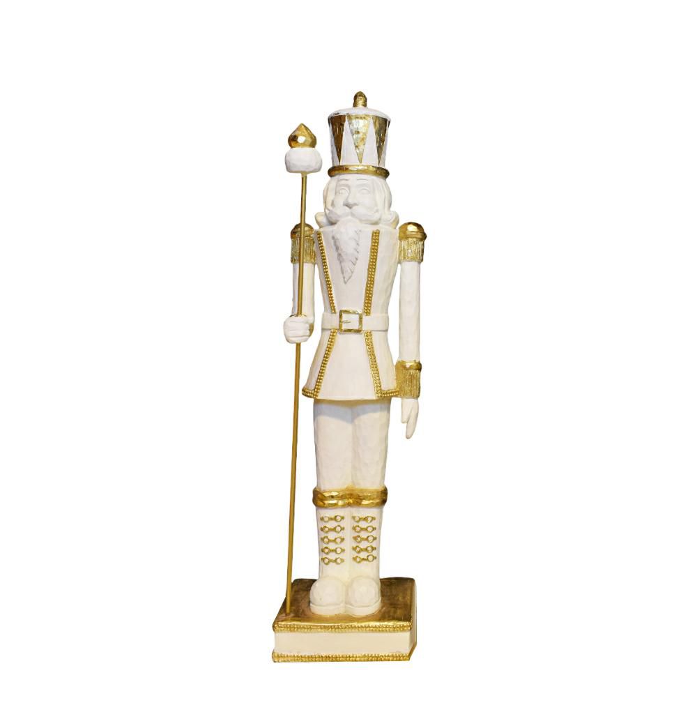 SCHIACCIANOCI MAGNESIO 35X35X127 CM BIANCO/ORO