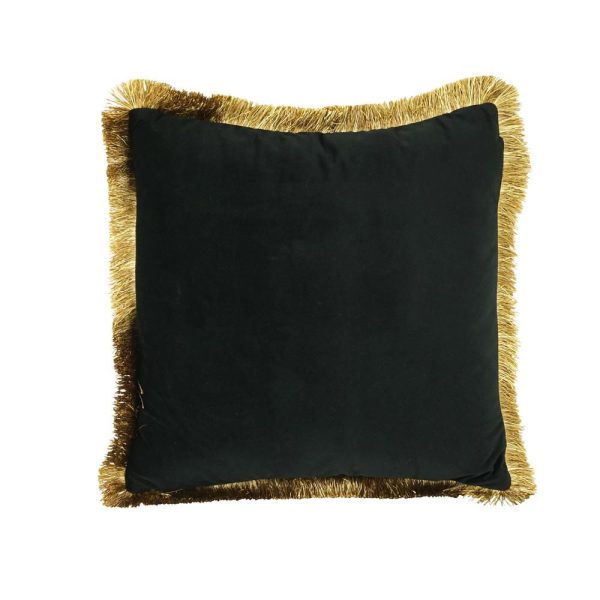 CUSCINO POLIESTERE C/FRANGE 45X45 CM NERO CUSCINO POLIESTERE C/FRANGE 45X45 CM NERO
