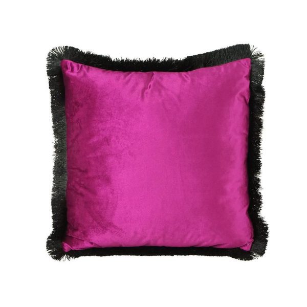 CUSCINO POLIESTERE C/FRANGE 45X45 CM FUXIA CUSCINO POLIESTERE C/FRANGE 45X45 CM FUXIA