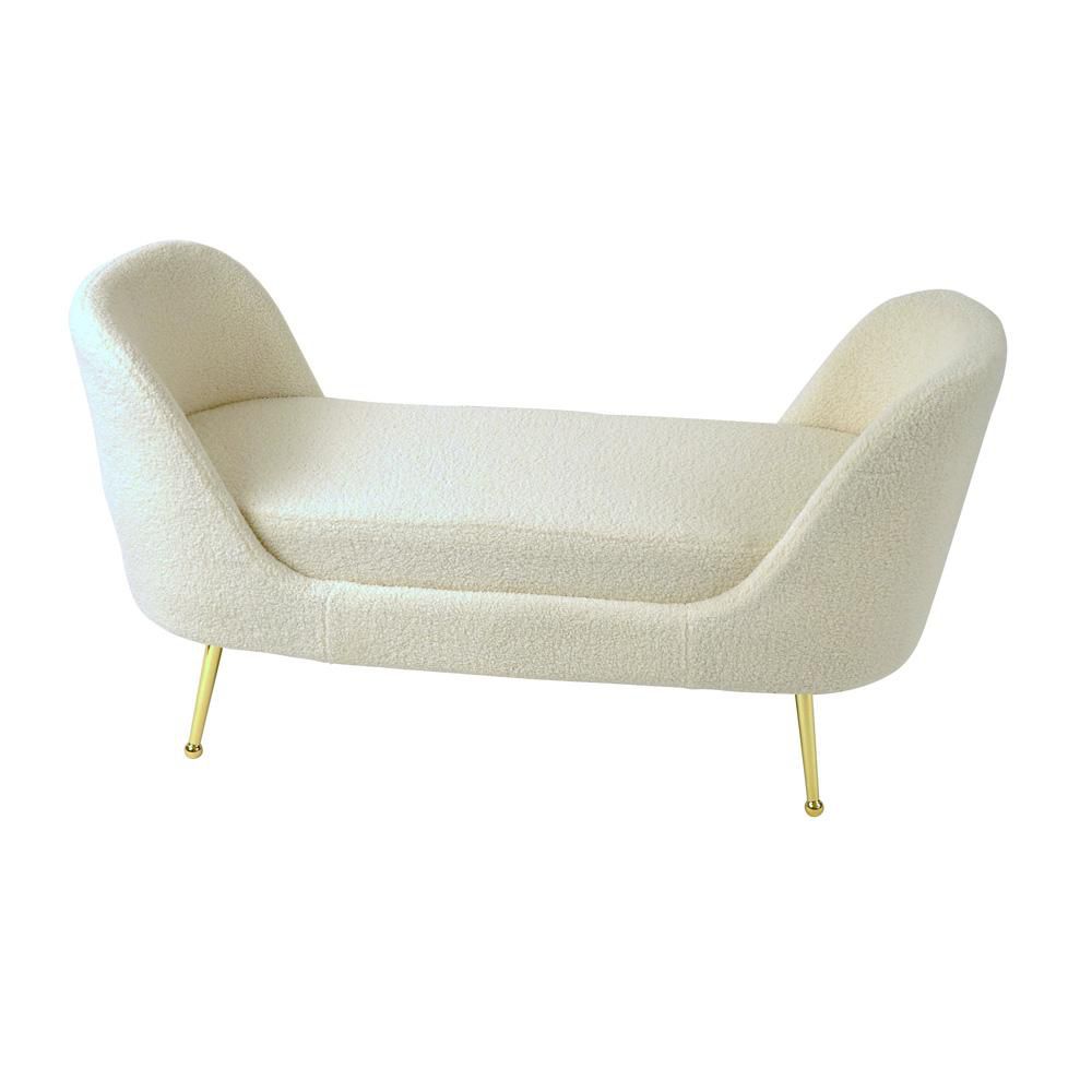 PANCA TESSUTO BOUCLE’ 120X45X61 CM BIANCO PANCA TESSUTO BOUCLE’ 120X45X61 CM BIANCO