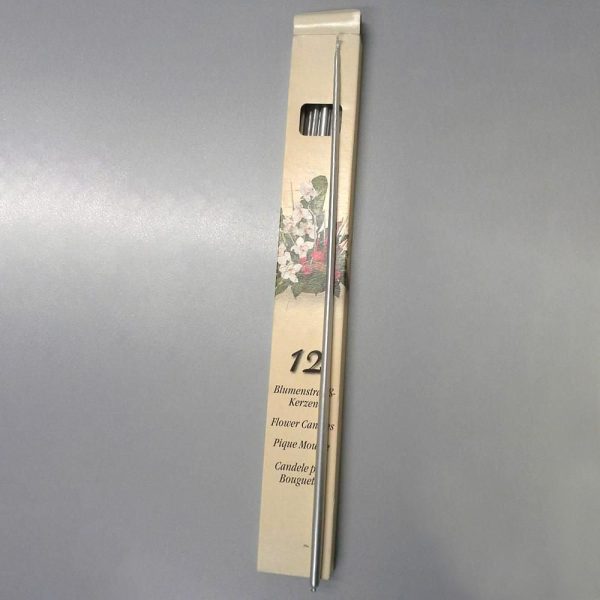 CANDELA CONICA D.9 CM H.40 CM CONF.PZ.12 ARGENTO