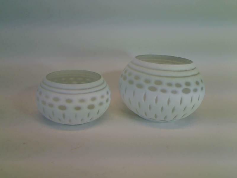CIOTOLA VETRO-HONEY-OVALE 21X15 BIANCO CM