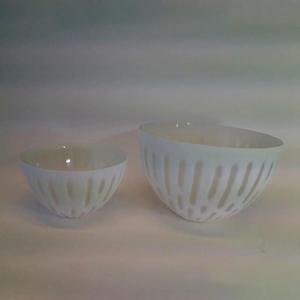 BOWL VETRO-CUT- CM.25X16 CM BIANCO