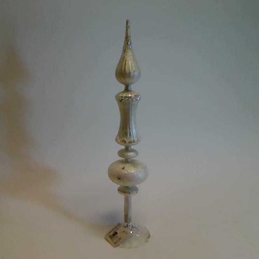 FUSO VETRO H. 51 CM DA TAVOLO -FRENCH- ARGENTO GHIACCIATO CM