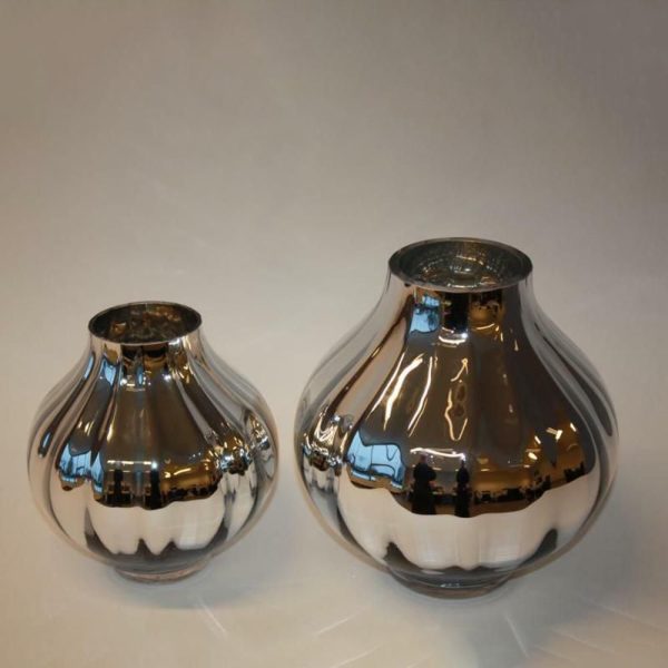 VASO VETRO -SILVER- CM26 ARGENTO