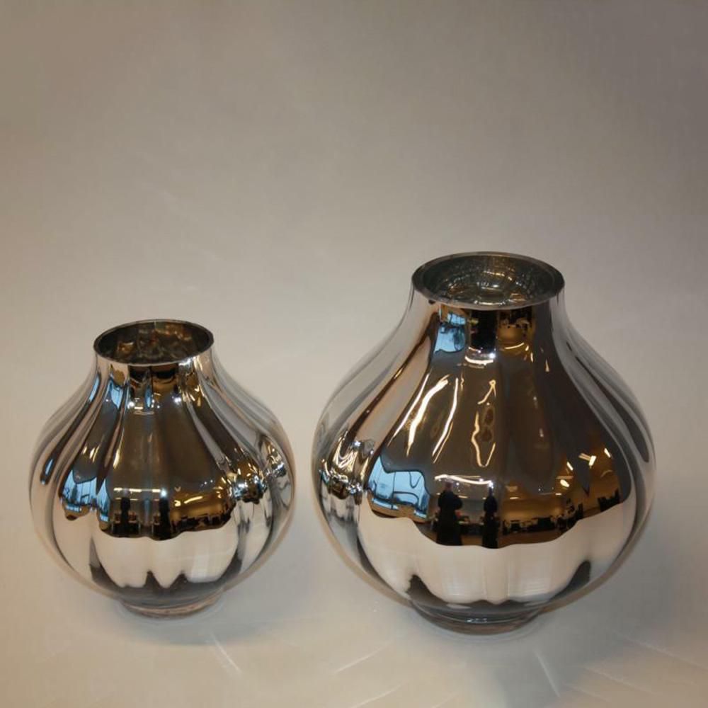 VASO VETRO -SILVER- CM26 ARGENTO