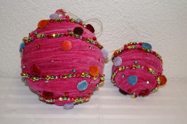 SFERA VELLUTO MM.150 -FUNNY- ROSA