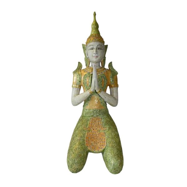 BUDDHA INGINOCCHIATO CM.86 GIALLO/VERDE BUDDHA INGINOCCHIATO CM.86 GIALLO/VERDE