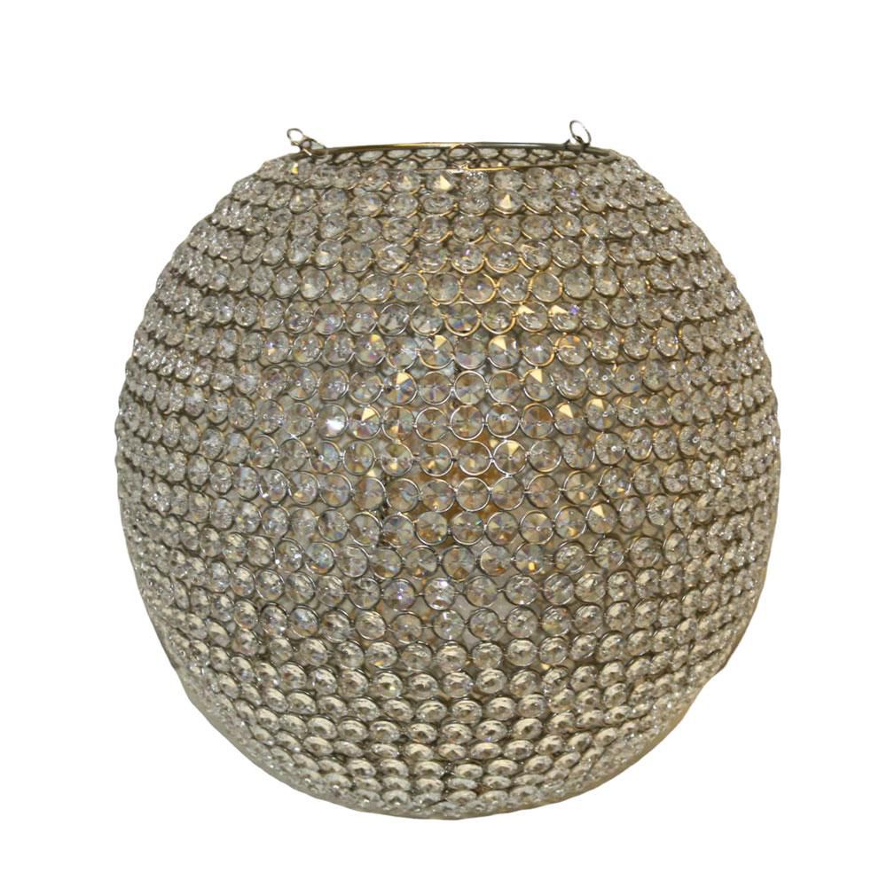 SFERA GEMME CRISTALLO D.35 CM ARGENTO/TRASPARENTE