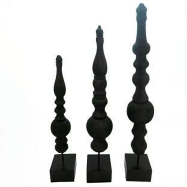 FUSO TAVOLO LEGNO H.64 CM -BALI- NERO FUSO TAVOLO LEGNO H.64 CM -BALI- NERO