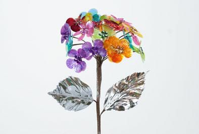 HYDRANGEA MET. 74CM. MULTICOLOR