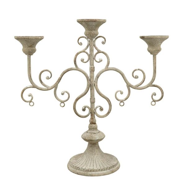 CANDELABRO METALLO 45,5X17 CM H.48 CM -ARTFERRO- GRIGIO ANTICATO CANDELABRO METALLO 45,5X17 CM H.48 CM -ARTFERRO- GRIGIO ANTICATO