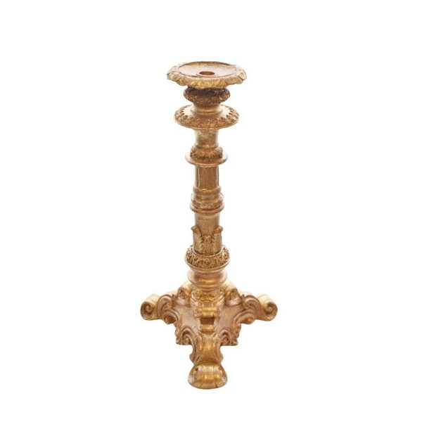 CANDELIERE POLIRESINA -DORE – D.25,5 CM H.48 CM ORO CANDELIERE POLIRESINA -DORE – D.25,5 CM H.48 CM ORO