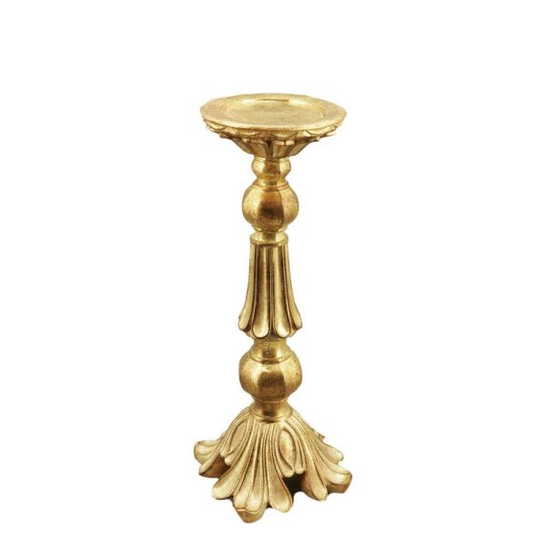 CANDELIERE POLIRESINA -DORE – D.13,8 CM H.36,6 CM ORO CANDELIERE POLIRESINA -DORE – D.13,8 CM H.36,6 CM ORO