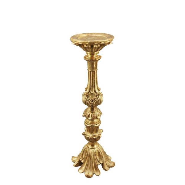 CANDELIERE POLIRESINA -DORE – D.13,8 CM H.47 CM ORO CANDELIERE POLIRESINA -DORE – D.13,8 CM H.47 CM ORO