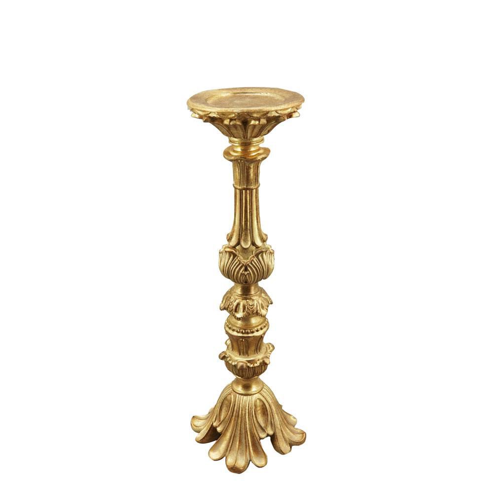 CANDELIERE POLIRESINA -DORE – D.13,8 CM H.47 CM ORO CANDELIERE POLIRESINA -DORE – D.13,8 CM H.47 CM ORO