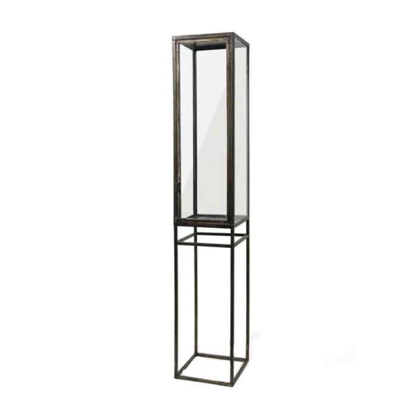 DISPLAY C/2 RIPIANI VETRO 40X40 CM H.220 CM -IRON- NERO DISPLAY C/2 RIPIANI VETRO 40X40 CM H.220 CM -IRON- NERO