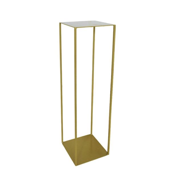 ALZATA FERRO BASE QUADRATA 22X22 CM H.90 CM ORO ALZATA FERRO BASE QUADRATA 22X22 CM H.90 CM ORO