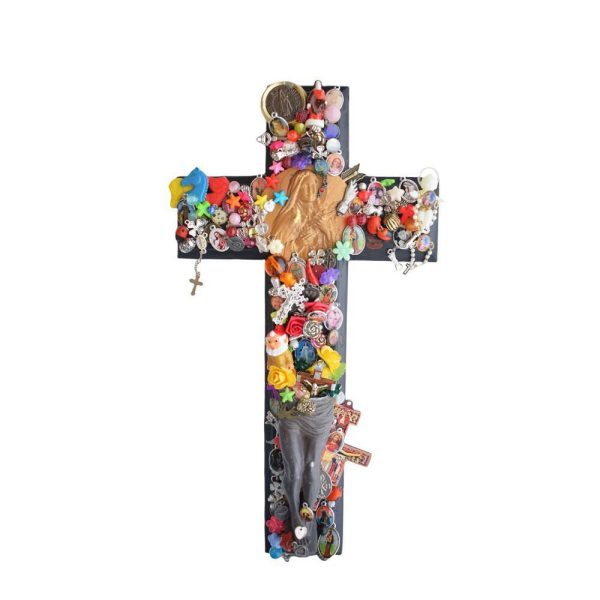 CROCE C/MADONNA 33X18 CM MULTICOLOR
