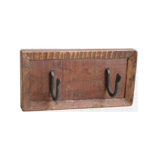 PORTA ABITI LEGNO C/2 GANCI -VINTAGE- 25X13 CM MARRONE PORTA ABITI LEGNO C/2 GANCI -VINTAGE- 25X13 CM MARRONE