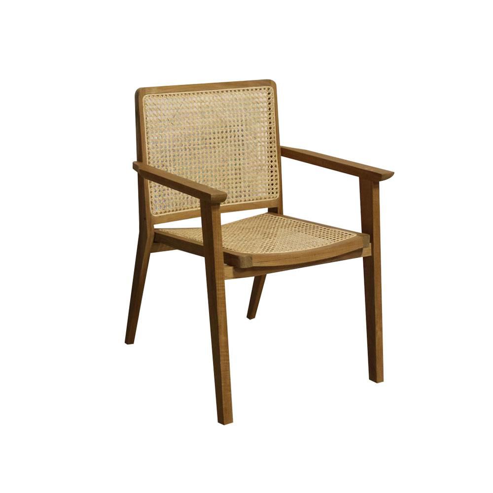 SEDIA C/POGGIABRACCIA -VINTAGE- NATURALE