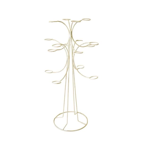 CANDELABRO FERRO 16 ANELLI PORTABICCHIERINI BIANCO CANDELABRO FERRO 16 ANELLI PORTABICCHIERINI BIANCO