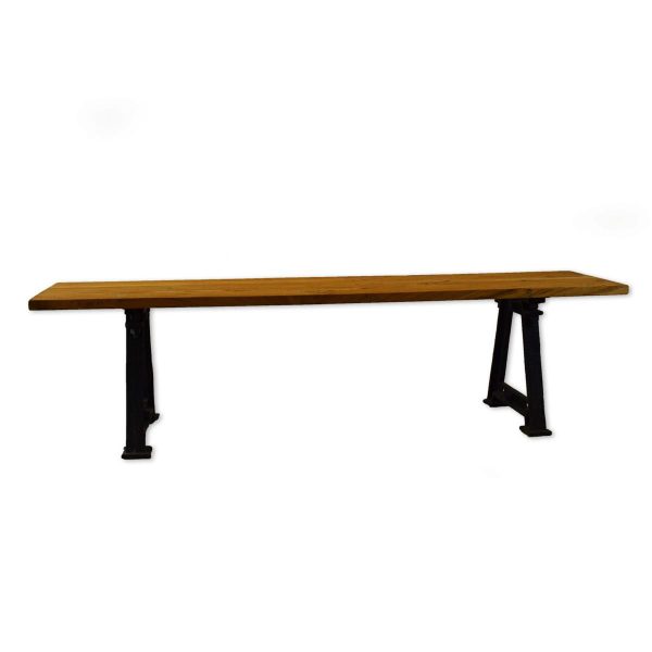 PANCHINA TEAK 40X180 CMH.43 CM C/GAMBE METALLO -VINTAGE- PANCHINA TEAK 40X180 CMH.43 CM C/GAMBE METALLO -VINTAGE-