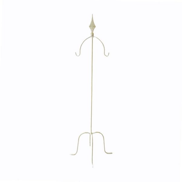 ASTA FERRO H.130 CM C/PUNTALE 2 BRACCIA BIANCO ASTA FERRO H.130 CM C/PUNTALE 2 BRACCIA BIANCO