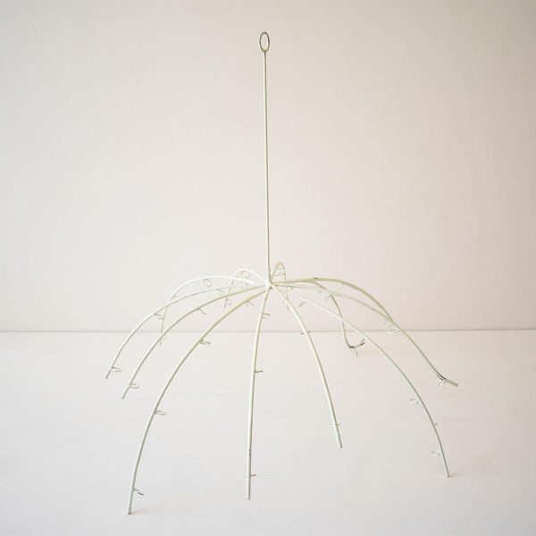 OMBRELLO FERRO D.100 CMH.90 CM C/ANELLI+ASTA BIANCO OMBRELLO FERRO D.100 CMH.90 CM C/ANELLI+ASTA BIANCO