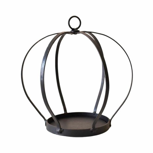 CENTROTAVOLA FERRO D.32CM H.30 CM CORONA DANISH NERO