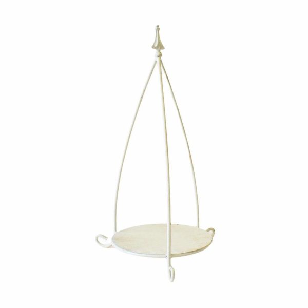 CENTROTAVOLA FERRO D.26CM H.58 CM PUNTALE 3 GAMBE BIANCO CENTROTAVOLA FERRO D.26CM H.58 CM PUNTALE 3 GAMBE BIANCO