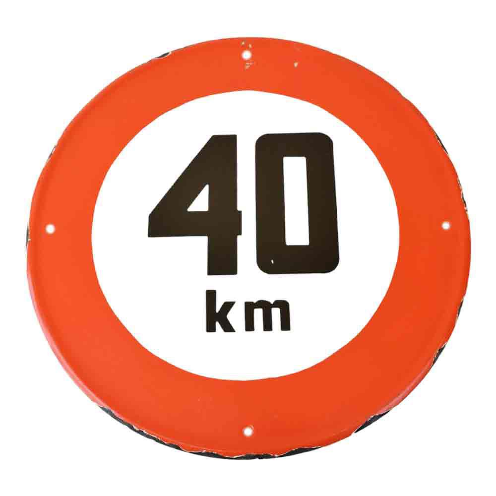 SEGNALE TRAFFICO LIMITEVELOCITA 40KM -VINTAGE-