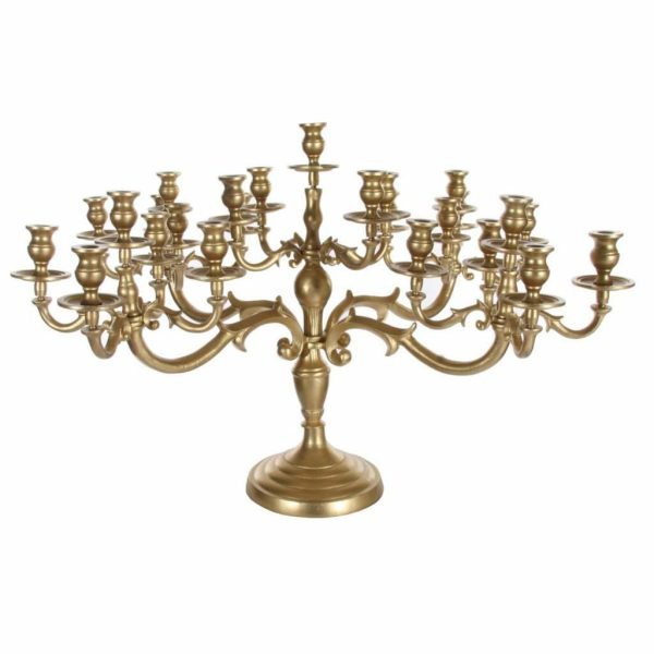 CANDELABRO 25 FUOCHI D.105 CM H.68 CM ORO ANTICATO CANDELABRO 25 FUOCHI D.105 CM H.68 CM ORO ANTICATO