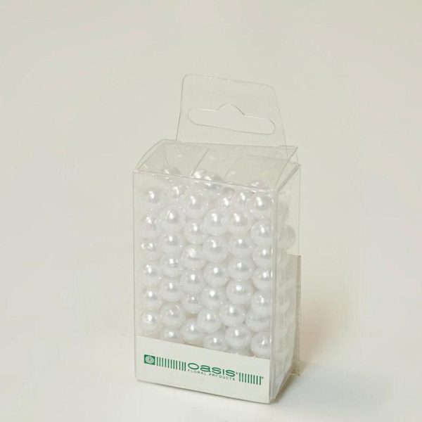 PERLINE ORNAMENTALI D.0,8 CM CONF.PZ.144 BIANCO